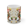 Tasse Noël 325ml – Mug Céramique Faon Cartoon avec Pull et Guirlandes – Cadeau Original Hiver Fêtes