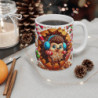 Tasse Noël 325ml – Mug Hérisson Mignon avec Biscuit Pain d’Épices et Bonbons – Cadeau Gourmand Hiver