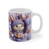 Tasse Lapin Mignon Violet – Mug Céramique 325ml – Cadeau Kawaii Pâques Anniversaire