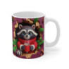 Tasse Raton Laveur Hiver – Mug Céramique 325ml – Cadeau Noël Animaux Chaud Cocooning