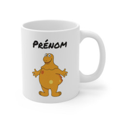 Mug Casimir Personnalisable avec Prénom – Tasse Céramique 325ml Personnage Orange – Cadeau Unique Nostalgie Télé