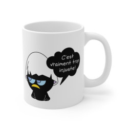 Mug Céramique Calimero Grognon – Tasse Humour “C’est Vraiment Trop Injuste” 325ml – Cadeau Original Café