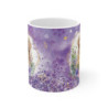Tasse Céramique 325 ml Golden Retriever Fleurs – Mug Motif Complet Violet