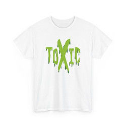 Tee Shirt “TOXIC” Vert Fluo – T-shirt Graphique Unisexe S-3XL – Style Grunge Streetwear Noir Blanc Gris