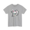 Tee Shirt Lapin Fou Cartoon – T-shirt Graphique Unisexe S-3XL – Design Alternatif Punk Noir Blanc Gris