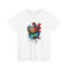 Tee Shirt Couronne Graffiti Multicolore – T-shirt Art Streetwear Unisexe – Blanc ou Gris S-3XL