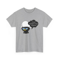 Tee Shirt Calimero – C’est Vraiment Trop Injuste ! – T-shirt Humour Vintage Blanc ou Gris Unisexe S-3XL