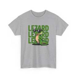 Tee Shirt Lézard Stylé avec Lunettes – T-shirt Humour Unisexe – Blanc Gris Noir – S à 3XL